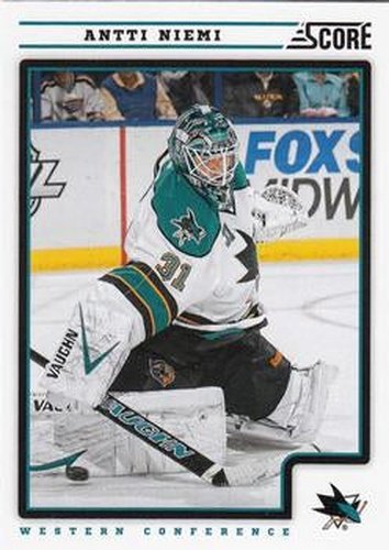 #392 Antti Niemi - San Jose Sharks - 2012-13 Score Hockey