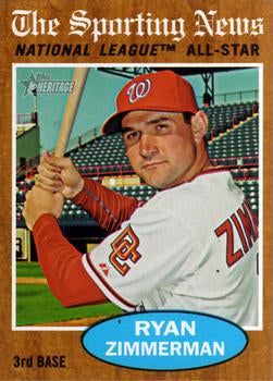 #392 Ryan Zimmerman - Washington Nationals - 2011 Topps Heritage Baseball