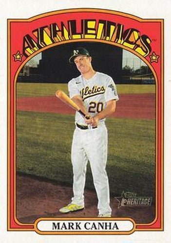 #392 Mark Canha - Oakland Athletics - 2021 Topps Heritage Baseball