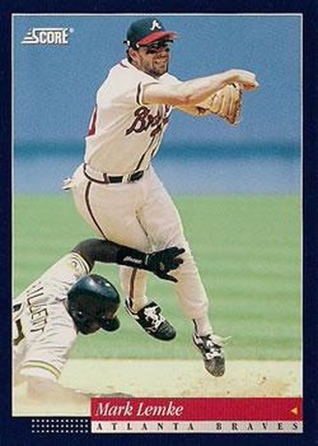 #392 Mark Lemke - Atlanta Braves -1994 Score Baseball
