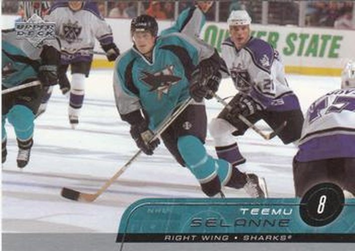 #392 Teemu Selanne - San Jose Sharks - 2002-03 Upper Deck Hockey