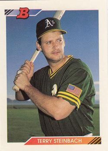 #392 Terry Steinbach - Oakland Athletics - 1992 Bowman Baseball