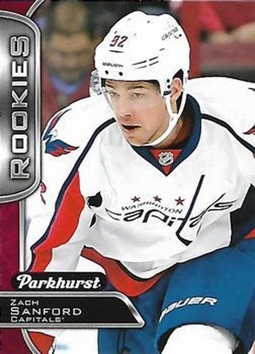 #392 Zach Sanford - Washington Capitals - 2016-17 Parkhurst - Red Hockey