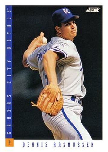 #392 Dennis Rasmussen - Kansas City Royals - 1993 Score Baseball