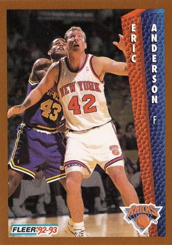 #392 Eric Anderson - New York Knicks - 1992-93 Fleer Basketball