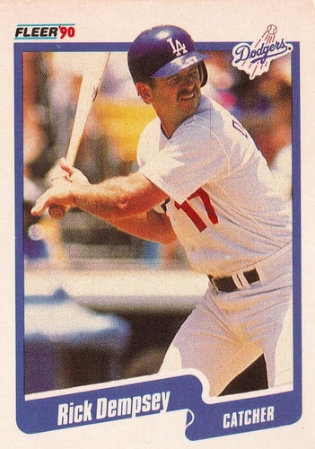 #392 Rick Dempsey - Los Angeles Dodgers - 1990 Fleer USA Baseball