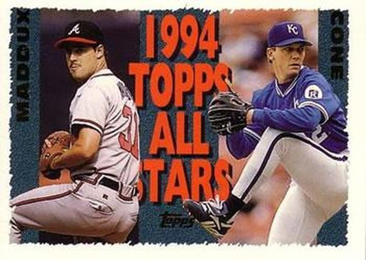 #392 Greg Maddux / David Cone - Atlanta Braves / Kansas City Royals - 1995 Topps Baseball