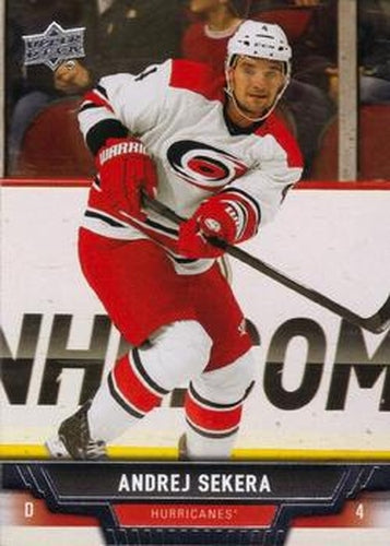#392 Andrej Sekera - Carolina Hurricanes - 2013-14 Upper Deck Hockey