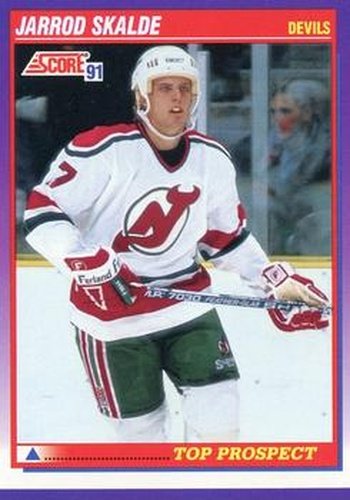 #392 Jarrod Skalde - New Jersey Devils - 1991-92 Score American Hockey