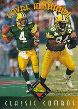 #392 Brett Favre / Sterling Sharpe - Green Bay Packers - 1994 Pro Line Live Football