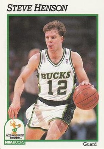 #392 Steve Henson - Milwaukee Bucks - 1991-92 Hoops Basketball