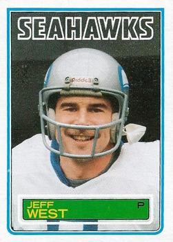 #392 Jeff West - Seattle Seahawks - 1983 Topps Football