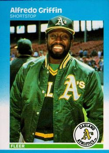 #392 Alfredo Griffin - Oakland Athletics - 1987 Fleer Baseball