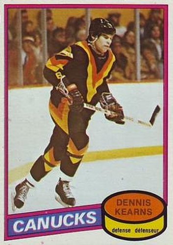 #392 Dennis Kearns - Vancouver Canucks - 1980-81 O-Pee-Chee Hockey