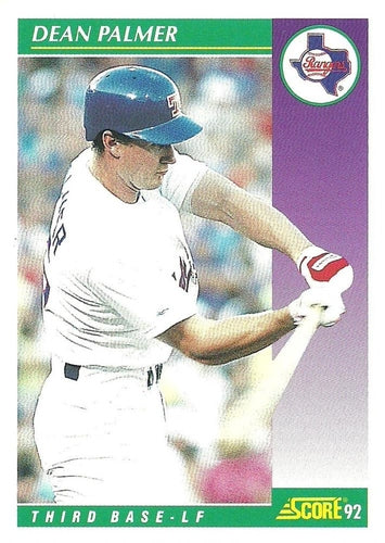 #392 Dean Palmer - Texas Rangers - 1992 Score Baseball