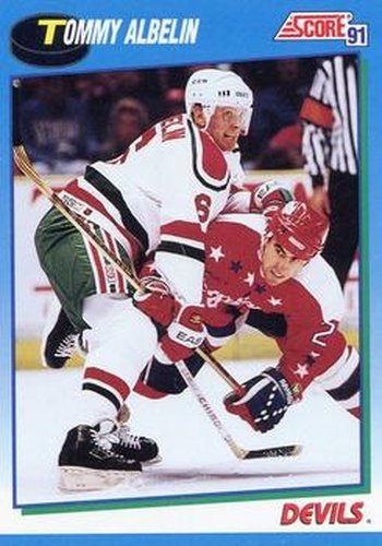 #393 Tommy Albelin- New Jersey Devils - 1991-92 Score Canadian Hockey