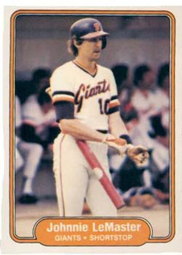 #393 Johnnie LeMaster - San Francisco Giants - 1982 Fleer Baseball