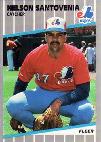 #393 Nelson Santovenia - Montreal Expos - 1989 Fleer Baseball