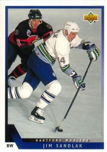 #393 Jim Sandlak - Hartford Whalers - 1993-94 Upper Deck Hockey
