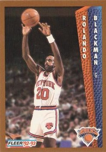 #393 Rolando Blackman - New York Knicks - 1992-93 Fleer Basketball