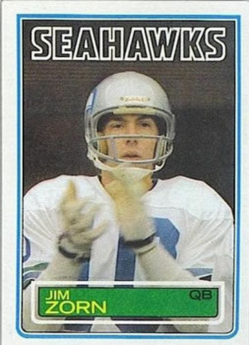 #393 Jim Zorn - Seattle Seahawks - 1983 Topps Football