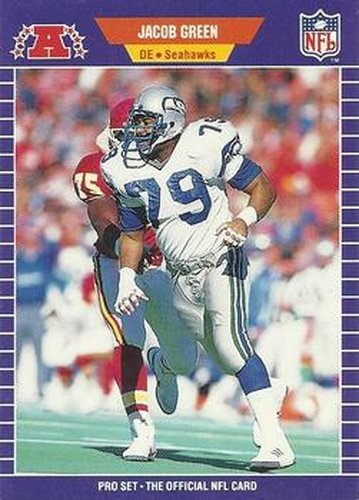 #393 Jacob Green - Seattle Seahawks - 1989 Pro Set Football