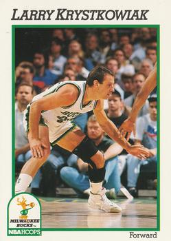#393 Larry Krystkowiak - Milwaukee Bucks - 1991-92 Hoops Basketball