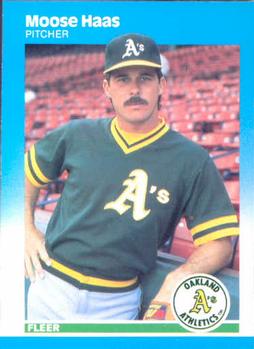 #393 Moose Haas - Oakland Athletics - 1987 Fleer Baseball