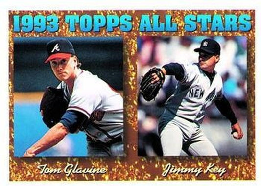 #393 Tom Glavine / Jimmy Key - Atlanta Braves / New York Yankees - 1994 Topps Baseball