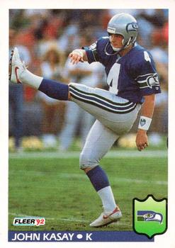 #393 John Kasay - Seattle Seahawks - 1992 Fleer Football