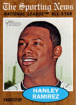 #393 Hanley Ramirez - Florida Marlins - 2011 Topps Heritage Baseball