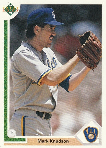 #393 Mark Knudson - Milwaukee Brewers - 1991 Upper Deck Baseball