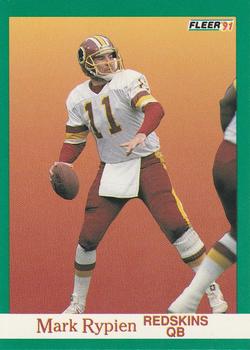 #393 Mark Rypien - Washington Redskins - 1991 Fleer Football