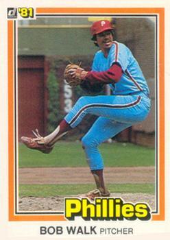 #393 Bob Walk - Philadelphia Phillies - 1981 Donruss Baseball