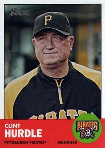 #393 Clint Hurdle - Pittsburgh Pirates - 2012 Topps Heritage Baseball