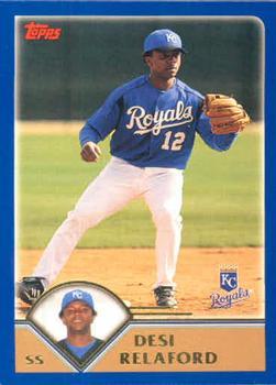 #393 Desi Relaford - Kansas City Royals - 2003 Topps Baseball