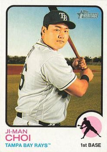 #393 Ji-Man Choi - Tampa Bay Rays - 2022 Topps Heritage Baseball