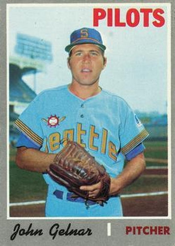 #393 John Gelnar - Seattle Pilots - 1970 Topps Baseball