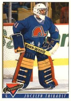 #393 Jocelyn Thibault - Quebec Nordiques - 1993-94 Topps Premier Hockey