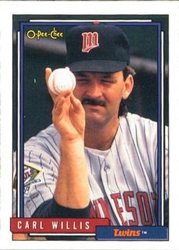 #393 Carl Willis - Minnesota Twins - 1992 O-Pee-Chee Baseball