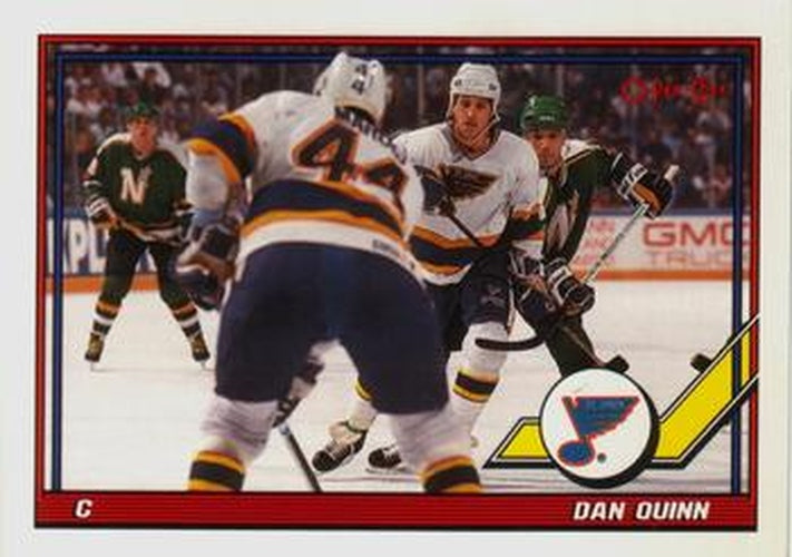 #393 Dan Quinn - St. Louis Blues - 1991-92 O-Pee-Chee Hockey