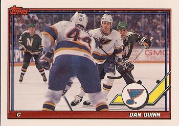 #393 Dan Quinn - St. Louis Blues - 1991-92 Topps Hockey