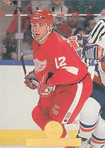 #394 Mike Sillinger - Detroit Red Wings - 1994-95 Leaf Hockey
