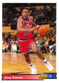 #394 Doug Overton - Washington Bullets - 1992-93 Upper Deck Basketball