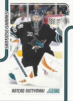 #394 Antero Niittymaki - San Jose Sharks - 2011-12 Score Hockey