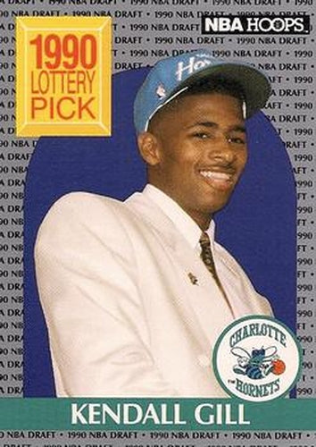 #394 Kendall Gill - Charlotte Hornets - 1990-91 Hoops Basketball