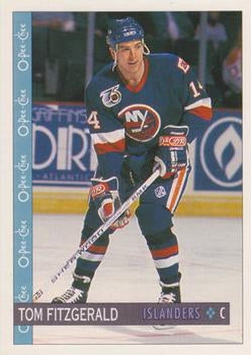 #394 Tom Fitzgerald - New York Islanders - 1992-93 O-Pee-Chee Hockey