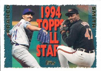 #394 John Franco / Lee Smith - New York Mets / Baltimore Orioles - 1995 Topps Baseball