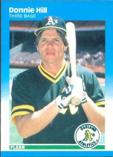#394 Donnie Hill - Oakland Athletics - 1987 Fleer Baseball