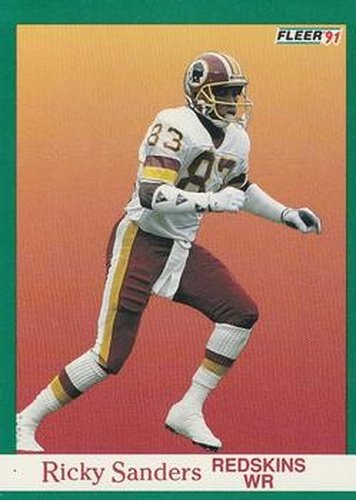 #394 Ricky Sanders - Washington Redskins - 1991 Fleer Football